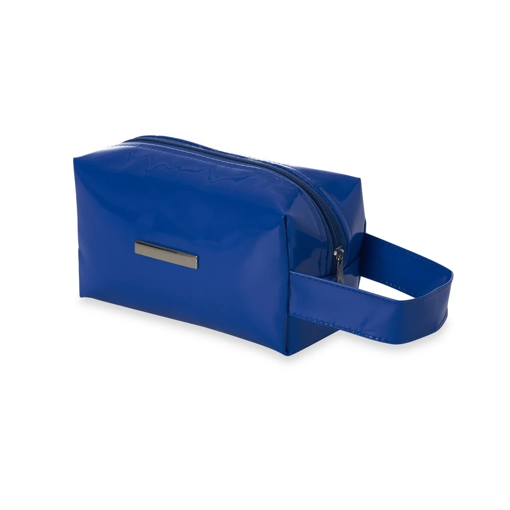 Nécessaire Vinil Impermeável com Plaquinha, cor AZUL