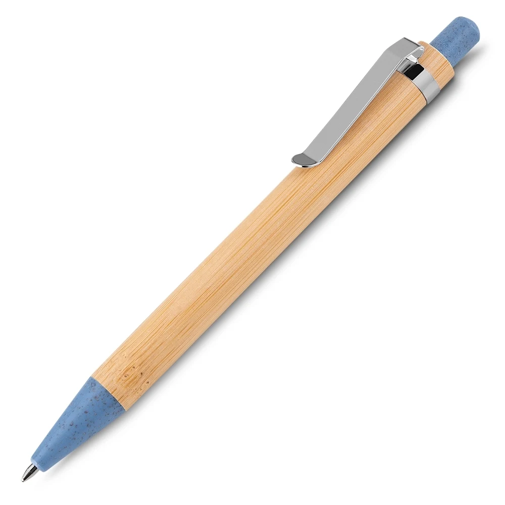 Caneta Ecológica de Bambu, cor AZUL