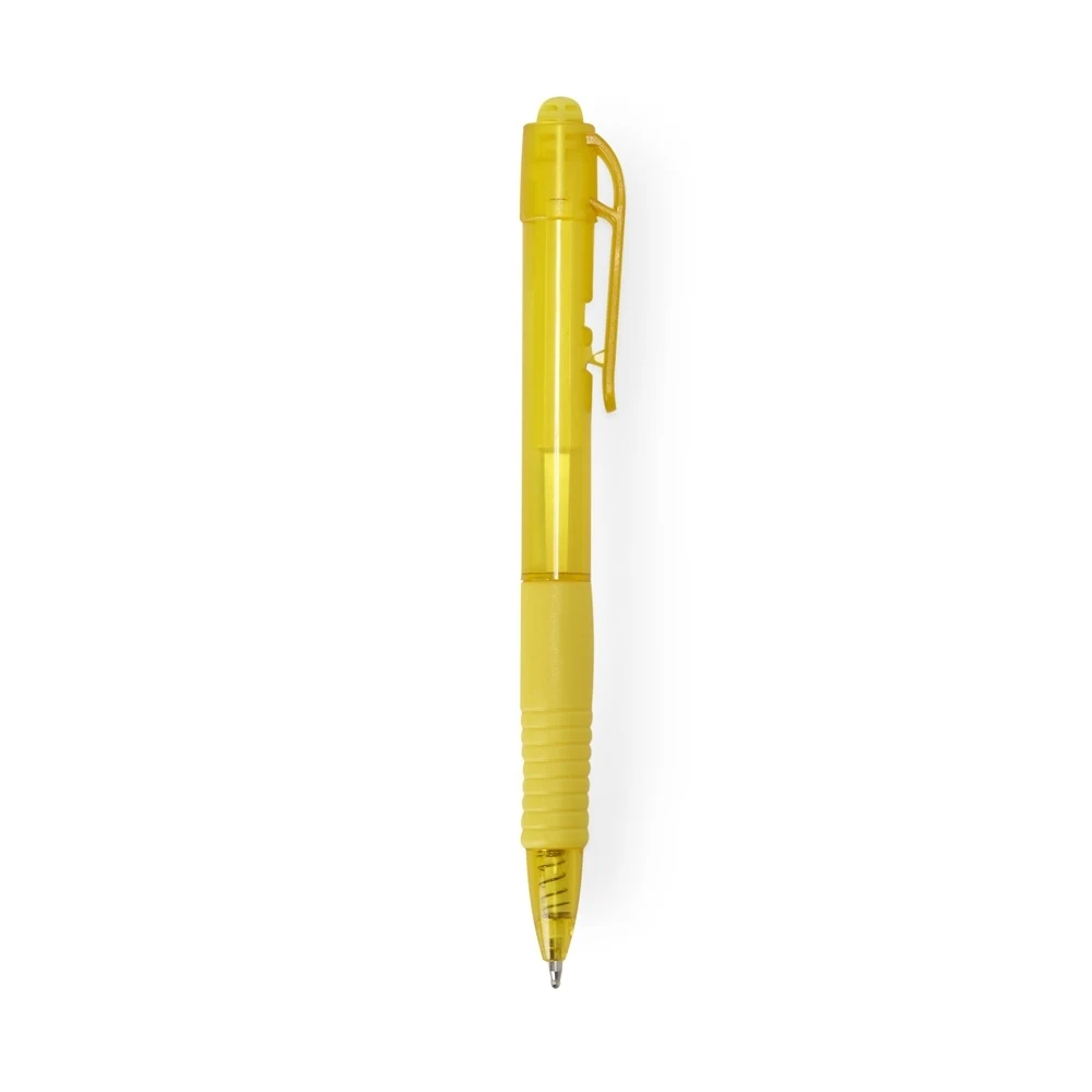 Caneta Plástica, cor AMARELO