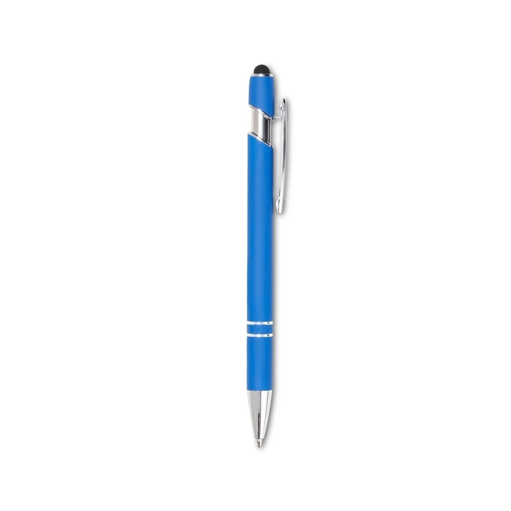 Caneta Emborrachada Touch, cor AZUL