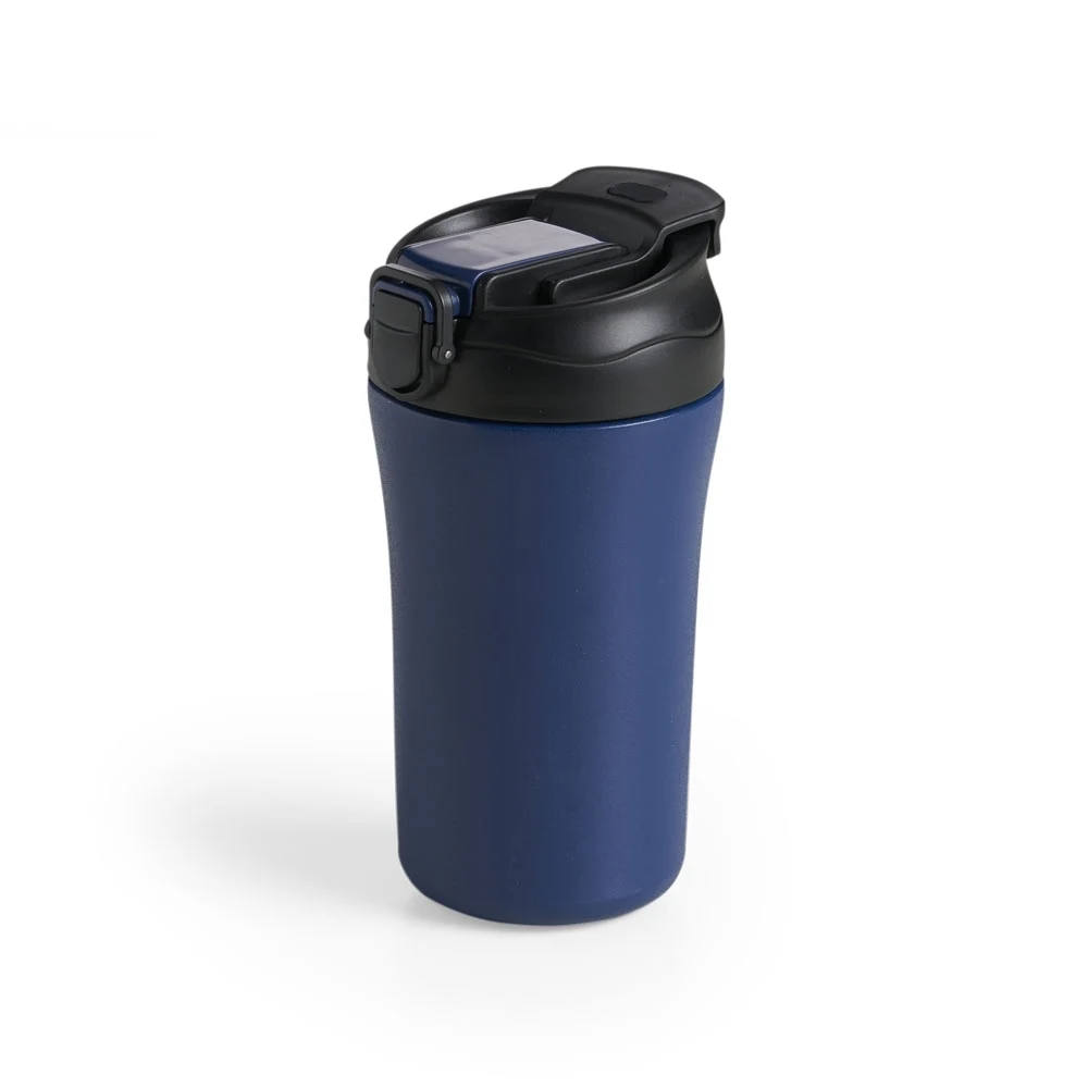Copo Inox Parede Dupla 450ml, cor AZUL