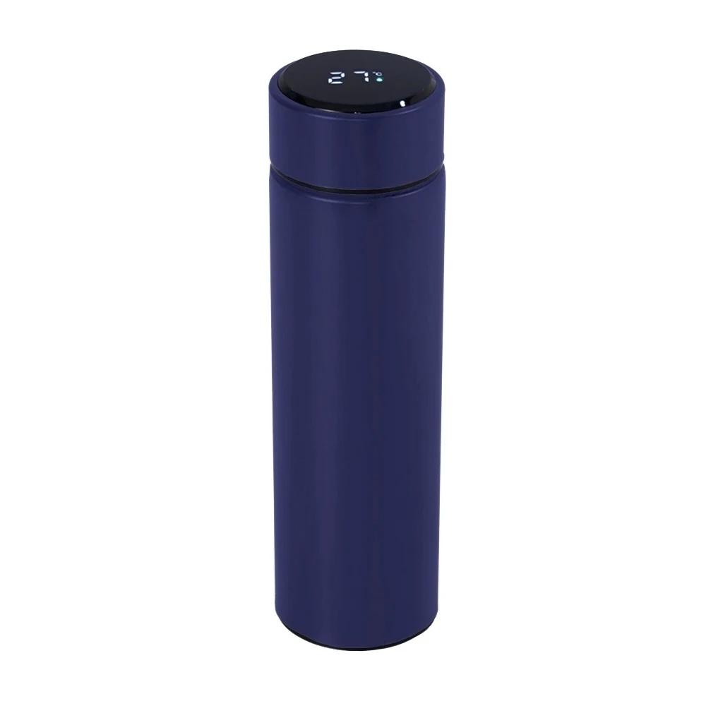 Garrafa Térmica 400ml com Display LED, cor AZUL