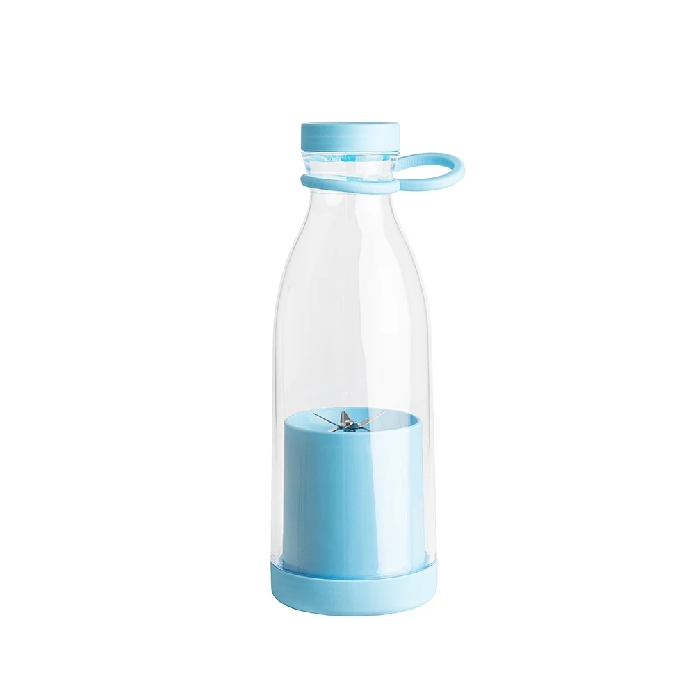 Garrafa com Misturador 380ml, cor AZUL