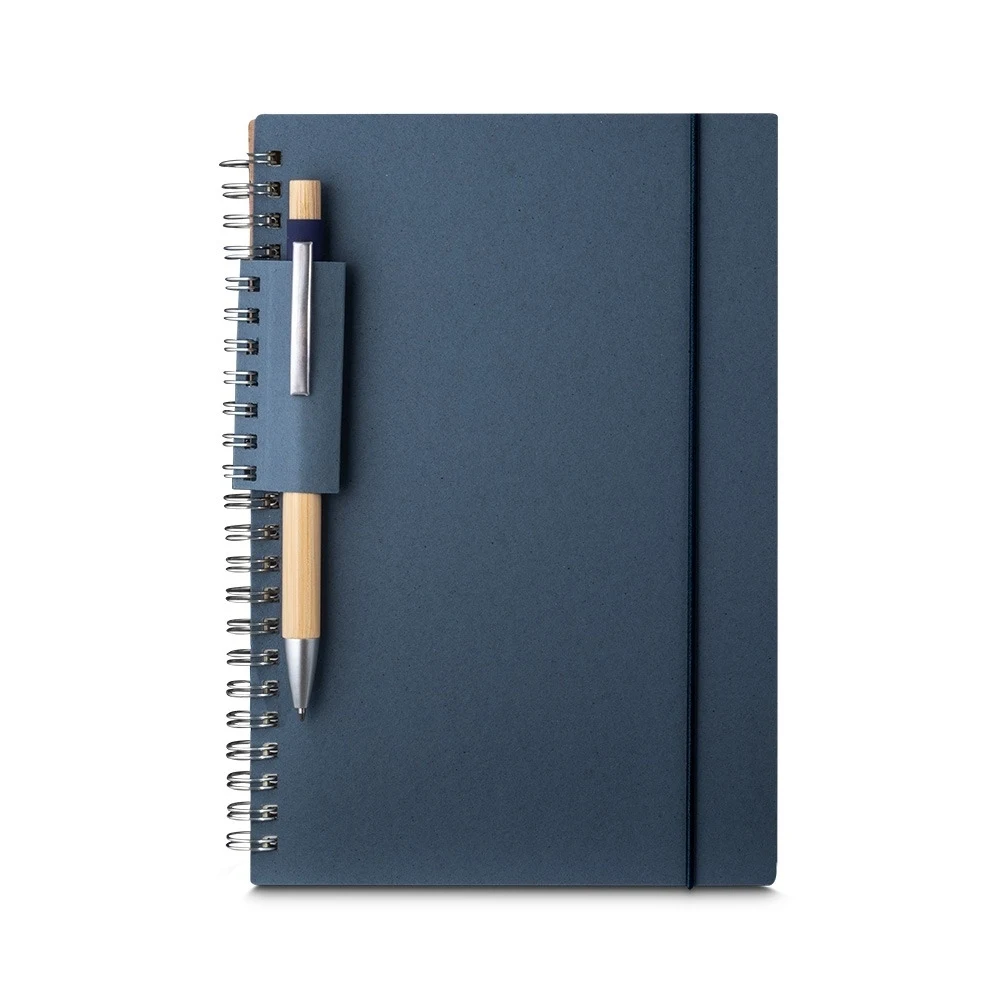 Caderno A5 Papel Reciclado, cor AZUL