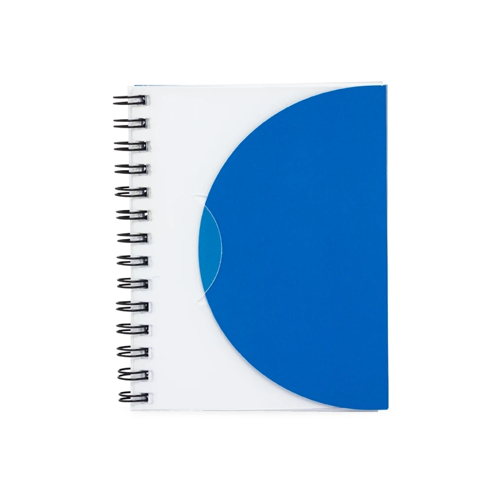 Caderno Plástico, cor AZUL