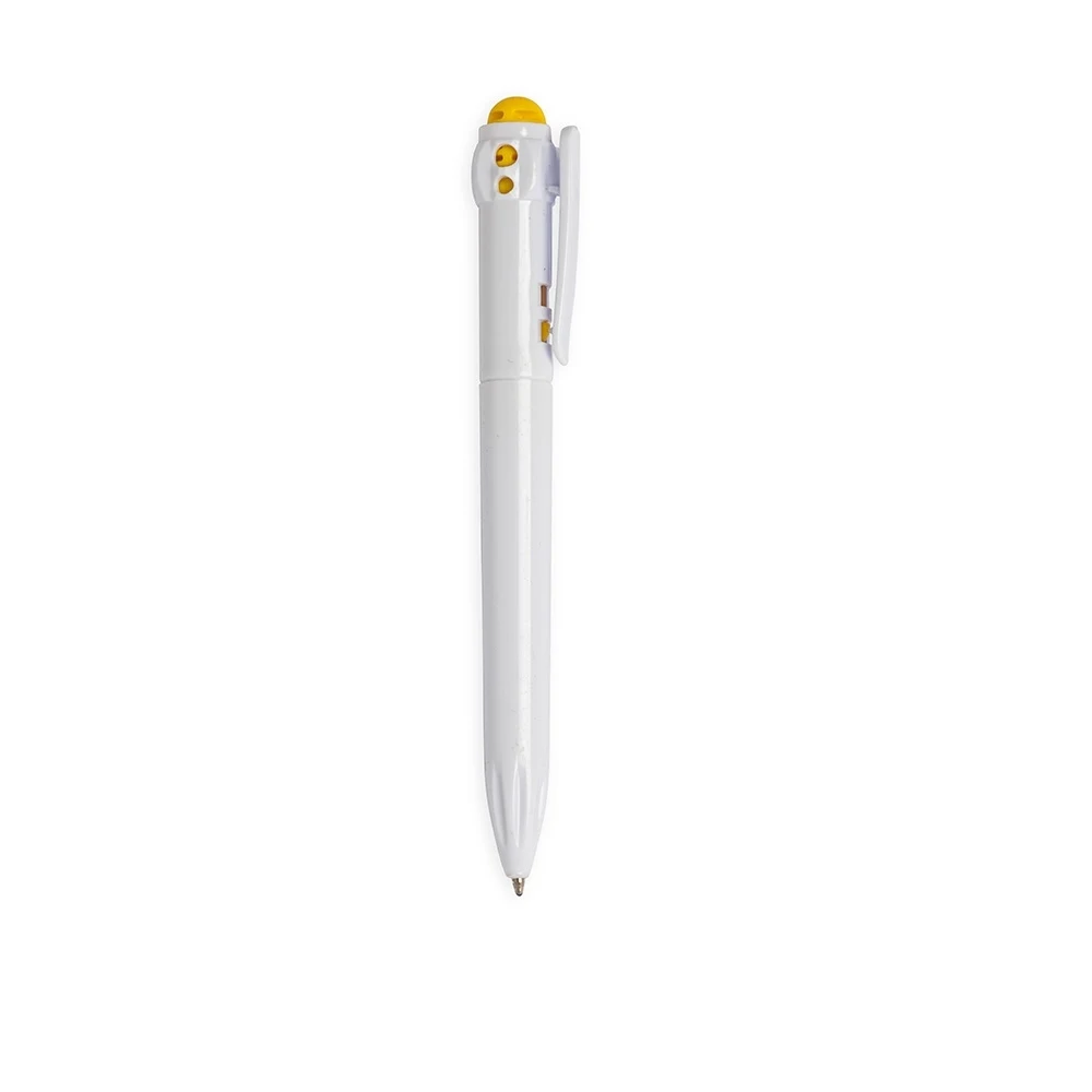 Caneta Plástica, cor AMARELO