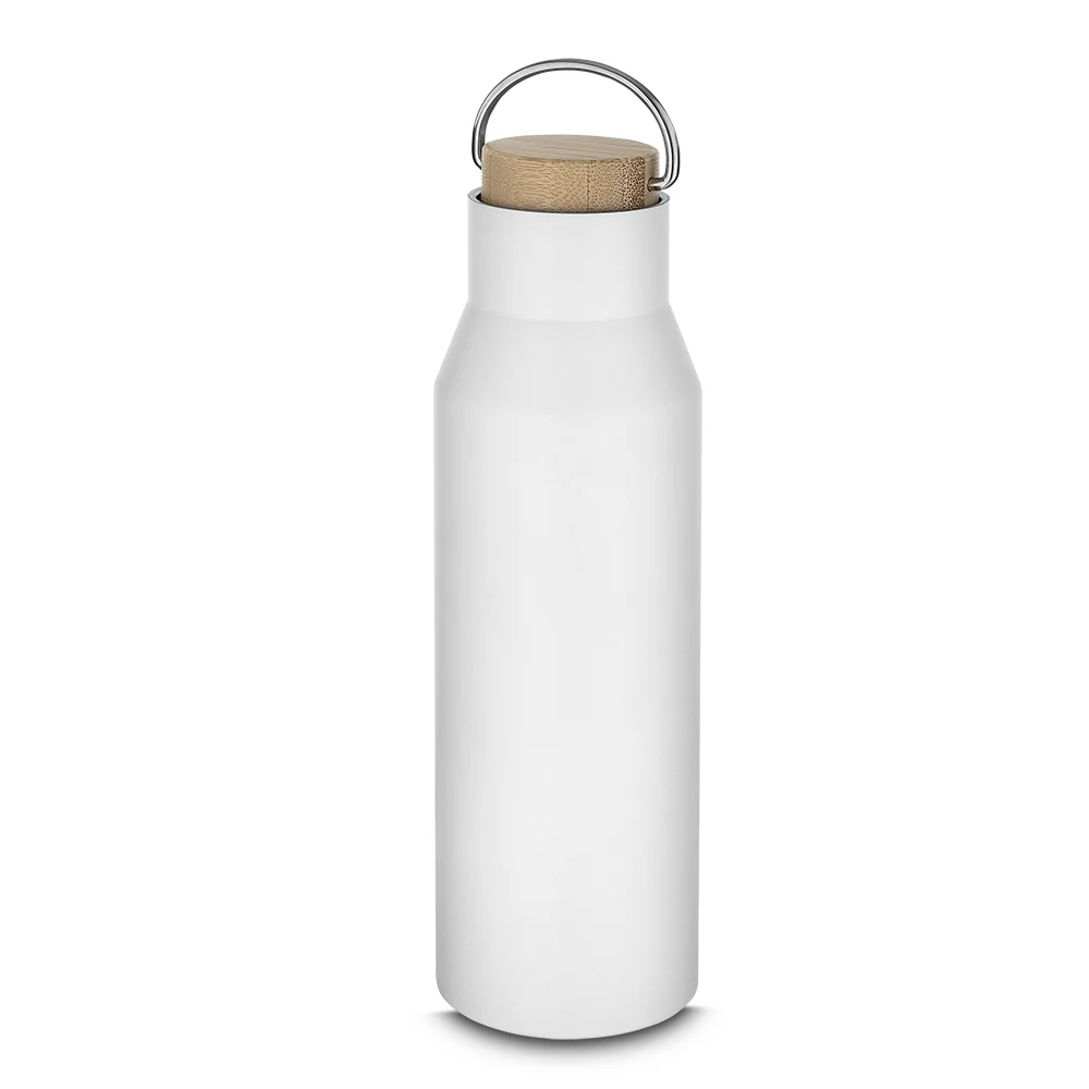 Garrafa Térmica Inox 600ml, cor BRANCO