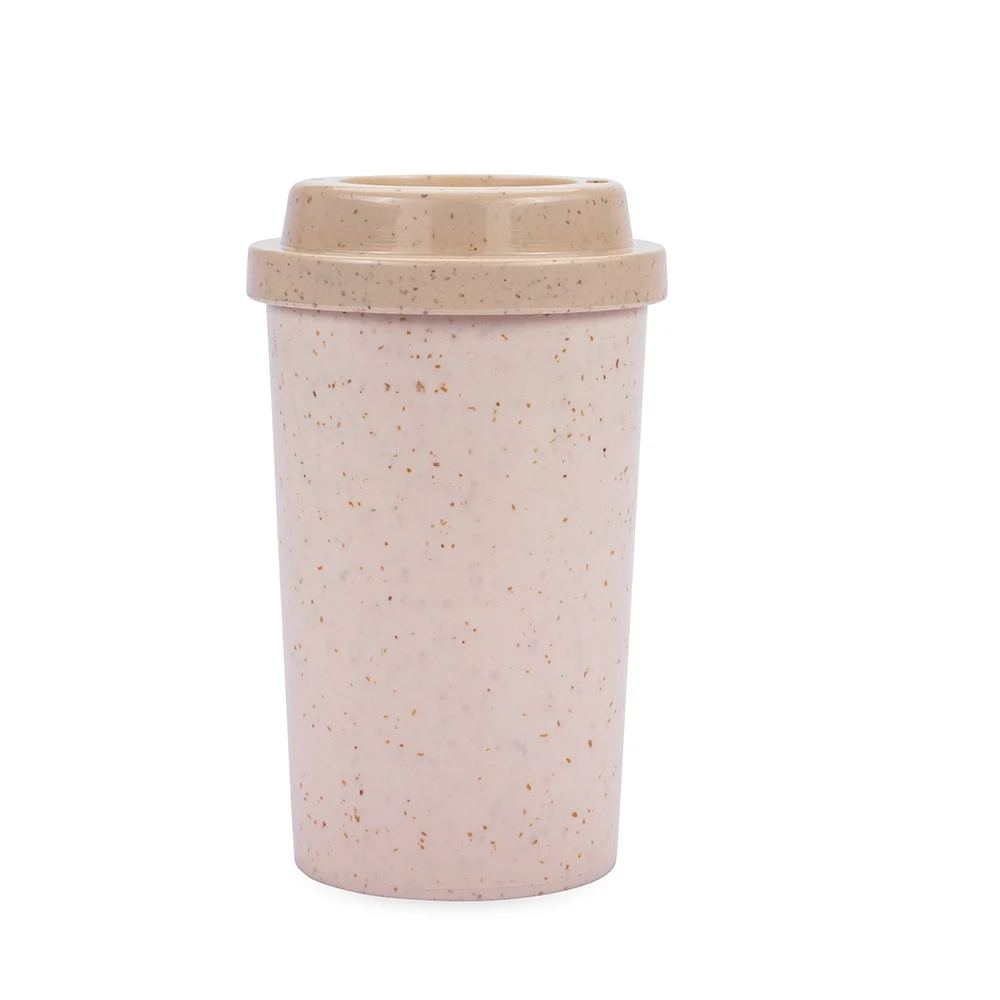 Copo Fibra de Arroz 350ml, cor BEGE