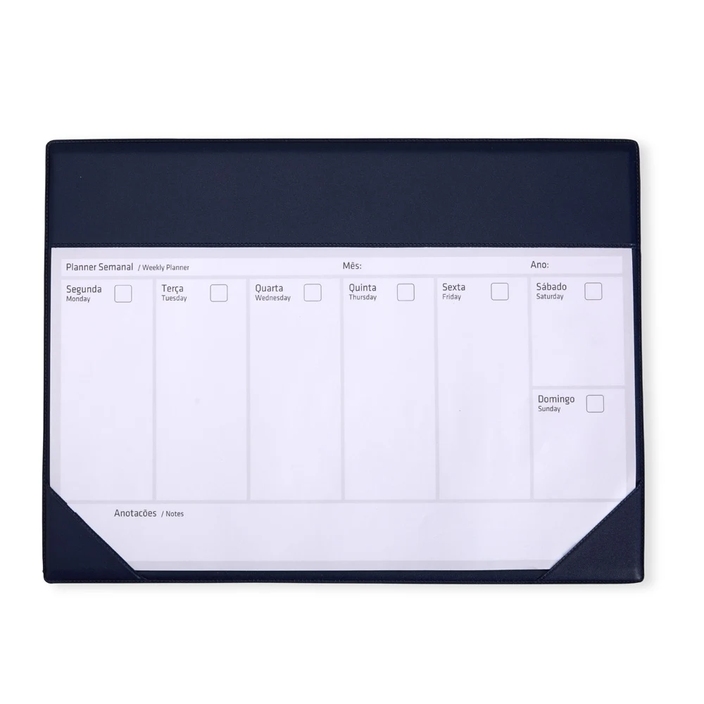 Planner Semanal de Mesa, cor AZUL
