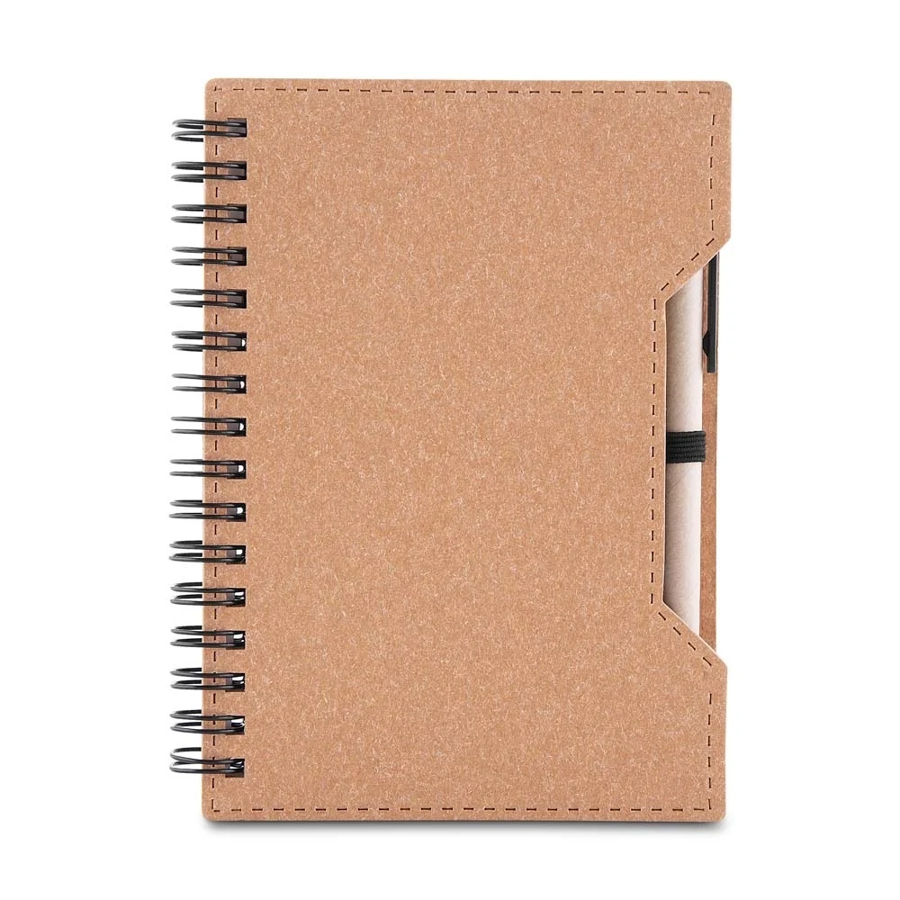 Caderno de Papelão com Caneta, cor MARROM