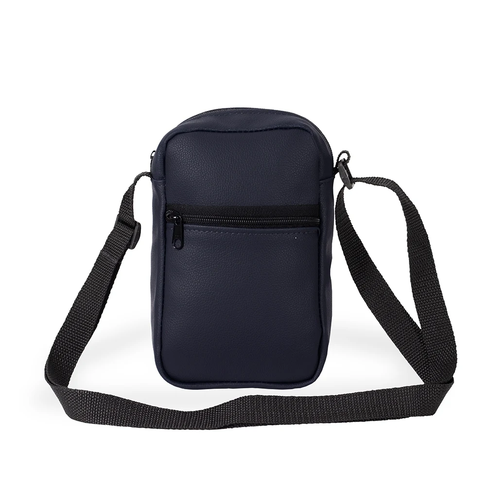 Bolsa de Ombro Couro Sintético, cor AZUL ESCURO