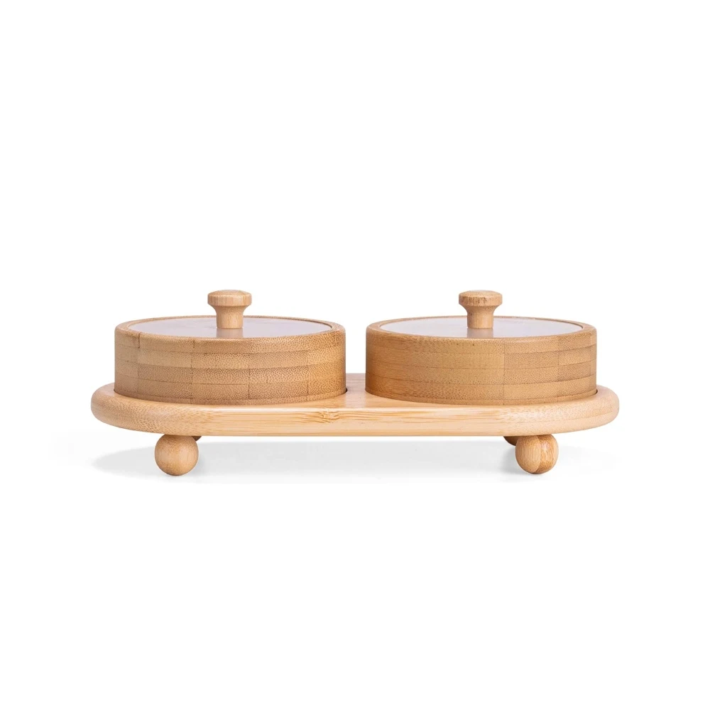Conjunto Potes Bambu 2 Peças, cor BAMBU