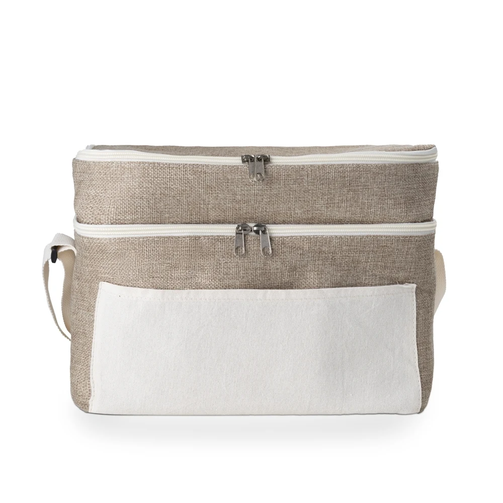 Bolsa Térmica Dupla 14 Litros, cor BEGE