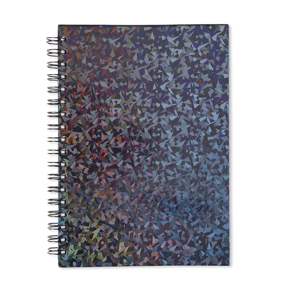 Caderno Holográfico Com Pauta, cor PRETO