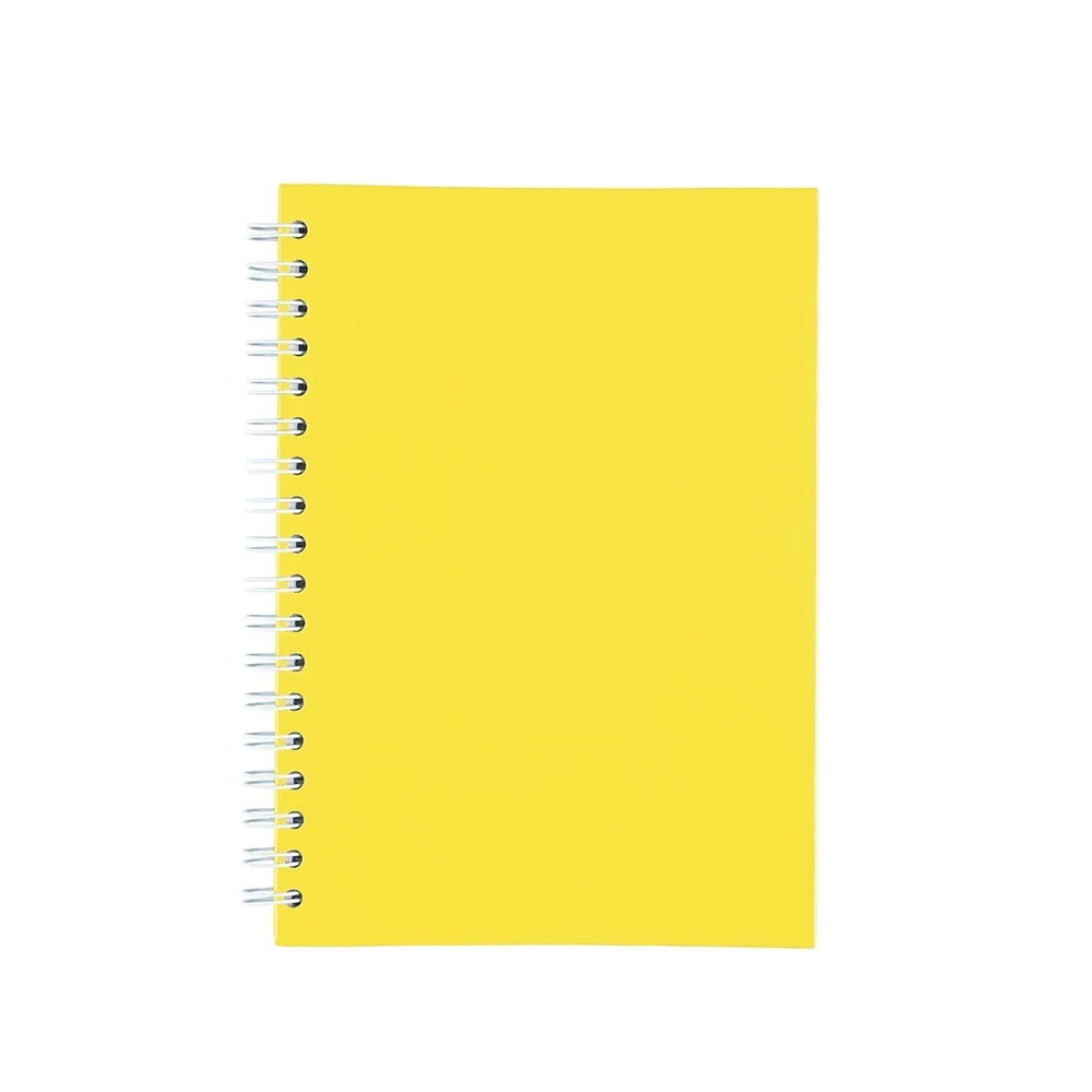 Caderno Capa Fosca Com Pauta, cor AMARELO