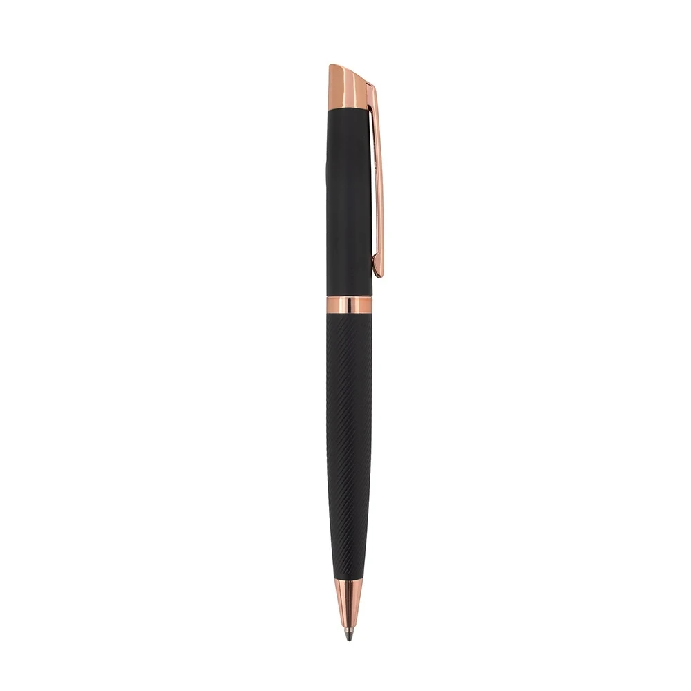 Caneta Metal, cor PRETO COM BRONZE