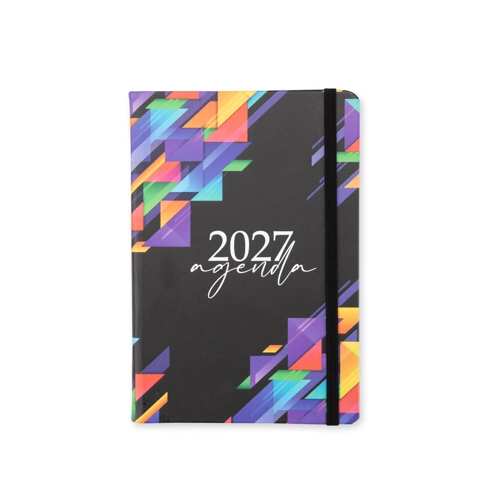 Agenda Diária 2027, cor GEOMÉTRICO COM PRETO