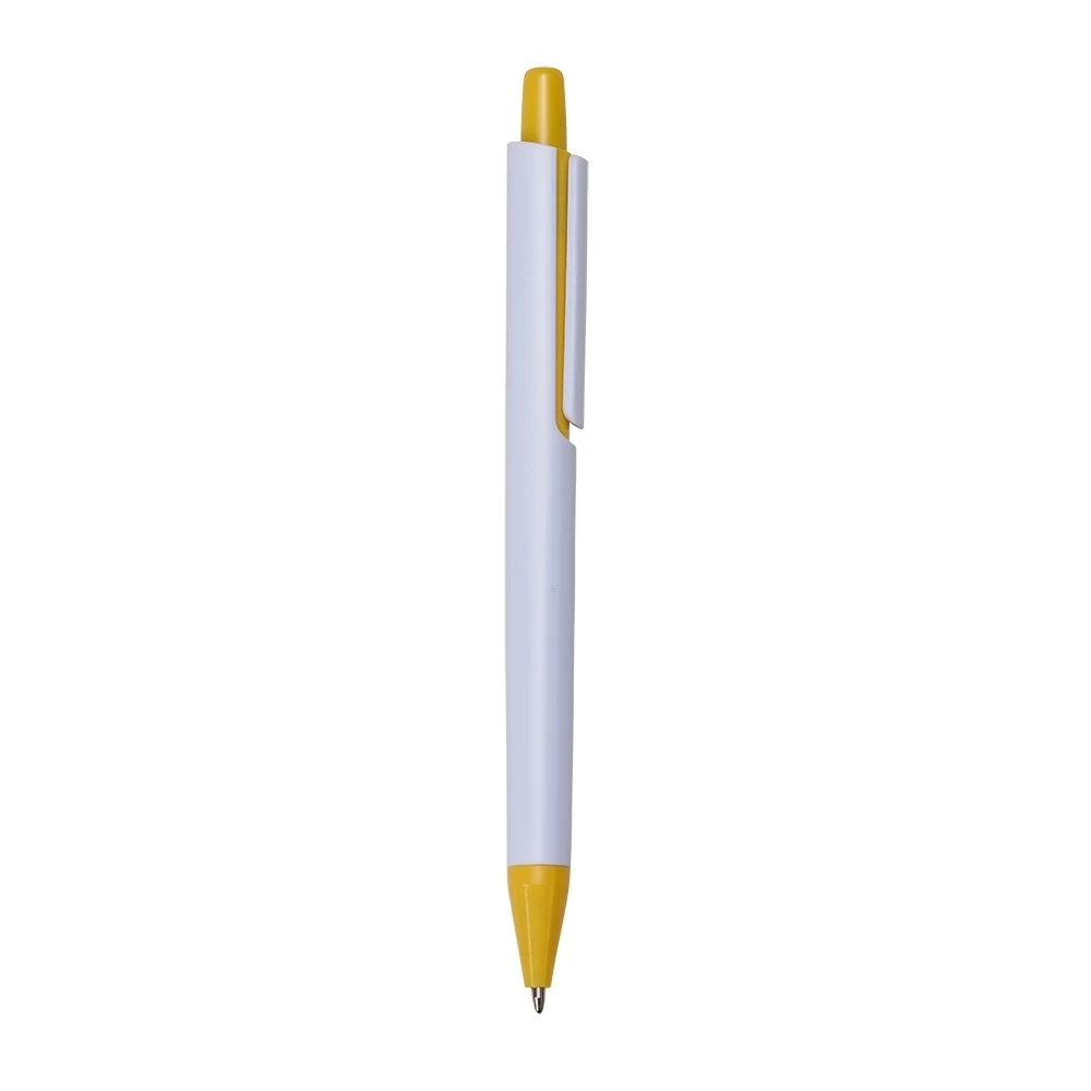 Caneta Plástica, cor AMARELO