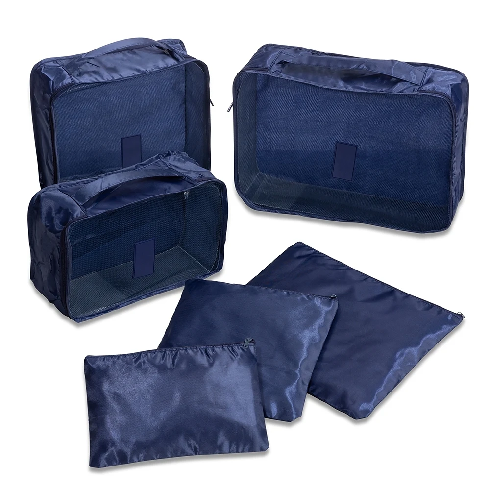 Kit Necessaires 6 Peças, cor AZUL