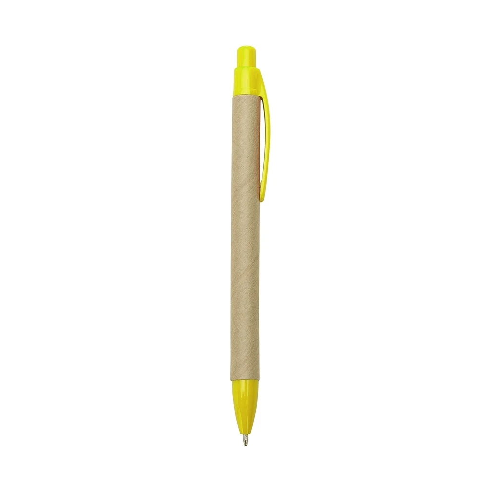 Caneta Ecológica de Papelão, cor AMARELO