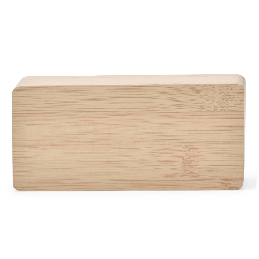 Relógio Despertador de Madeira Com Painel LED, cor MADEIRA CLARA