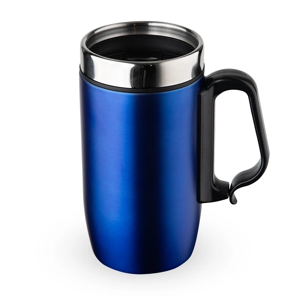 Caneca Inox Parede Dupla 250ml, cor AZUL