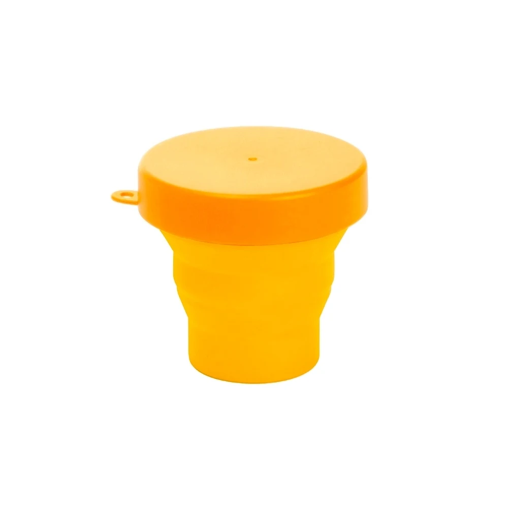 Copo Retrátil de Silicone 150ml, cor AMARELO