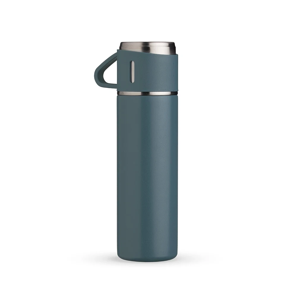 Garrafa Térmica Inox 450ml, cor AZUL