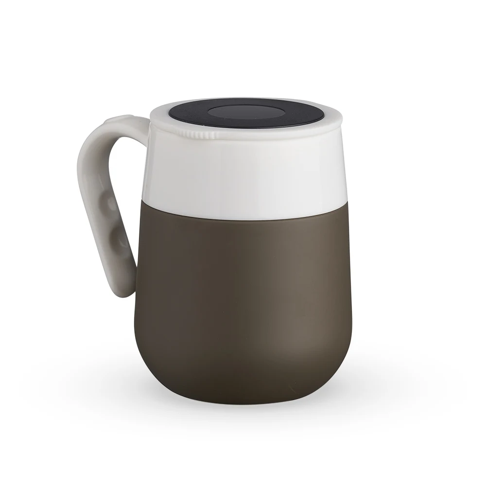 Caneca Térmica Inox 500ml com Display LED, cor CHUMBO