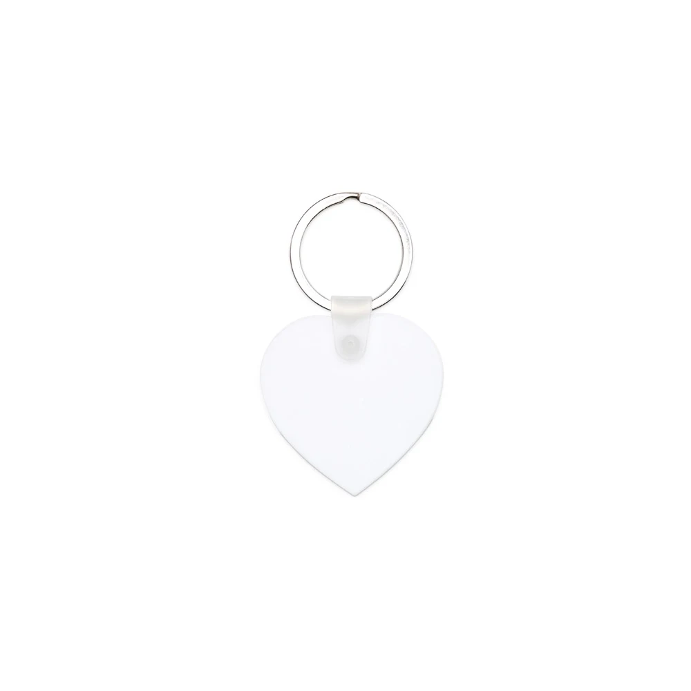 Chaveiro Acrílico Coração, cor BRANCO