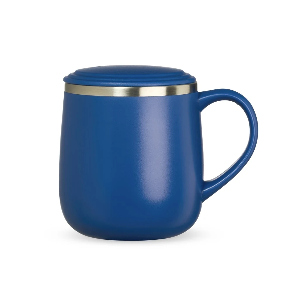 Caneca Parede Dupla 370ml, cor AZUL