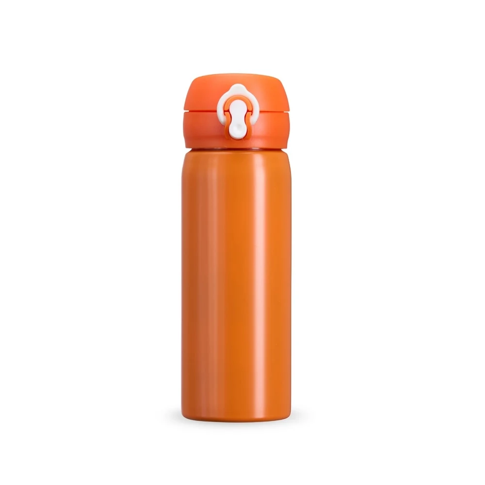 Garrafa Inox 500ml, cor LARANJA