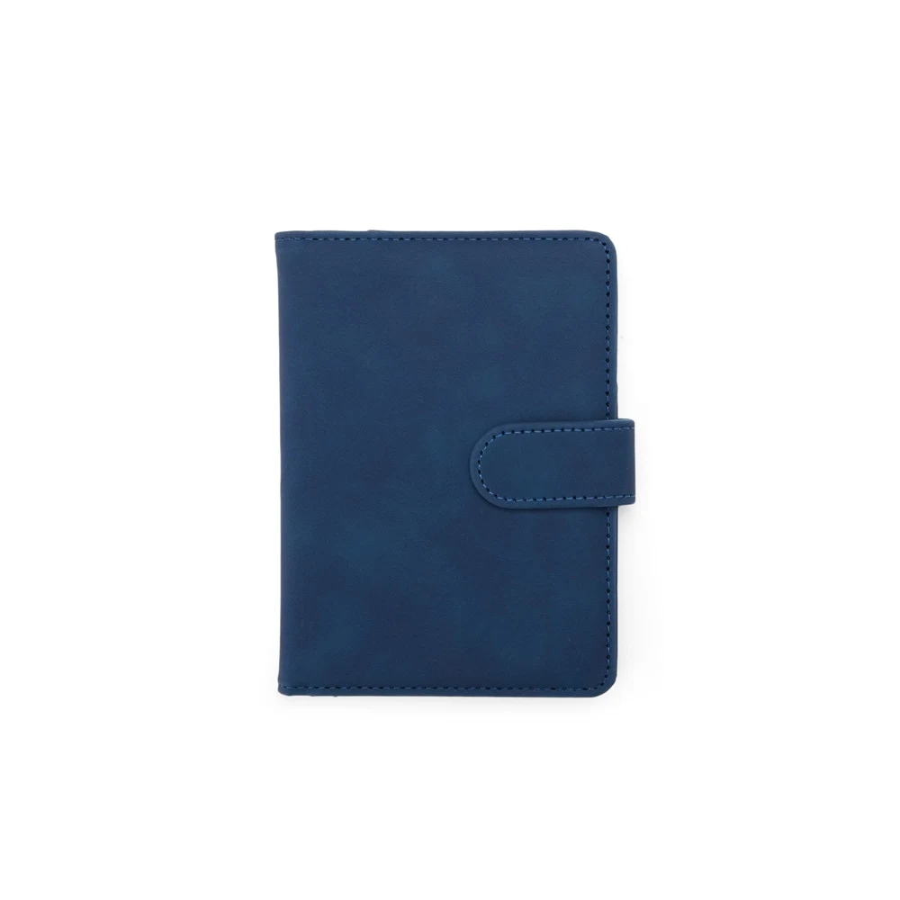 Porta-passaporte em Couro Sintético, cor AZUL ESCURO