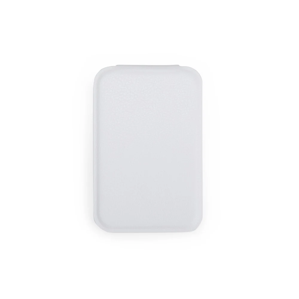 Espelho Couro Sintético Retangular de Bolso, cor BRANCO