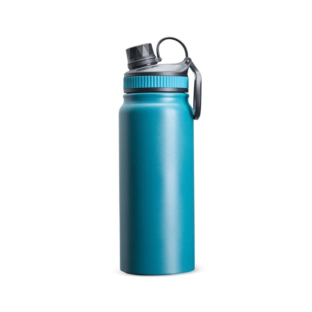Garrafa Térmica 650ml, cor AZUL CIANO