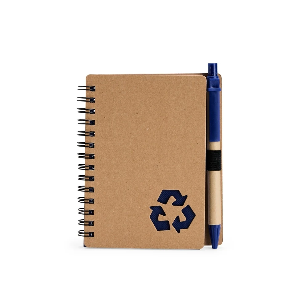 Caderno Ecológico com Caneta, cor AZUL