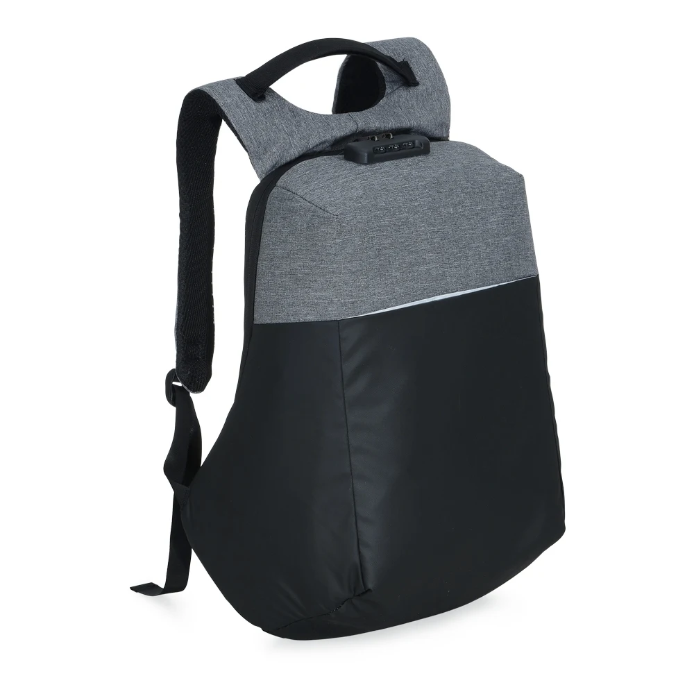 Mochila de Poliéster Anti-Furto USB com Segredo 31L, cor PRETO