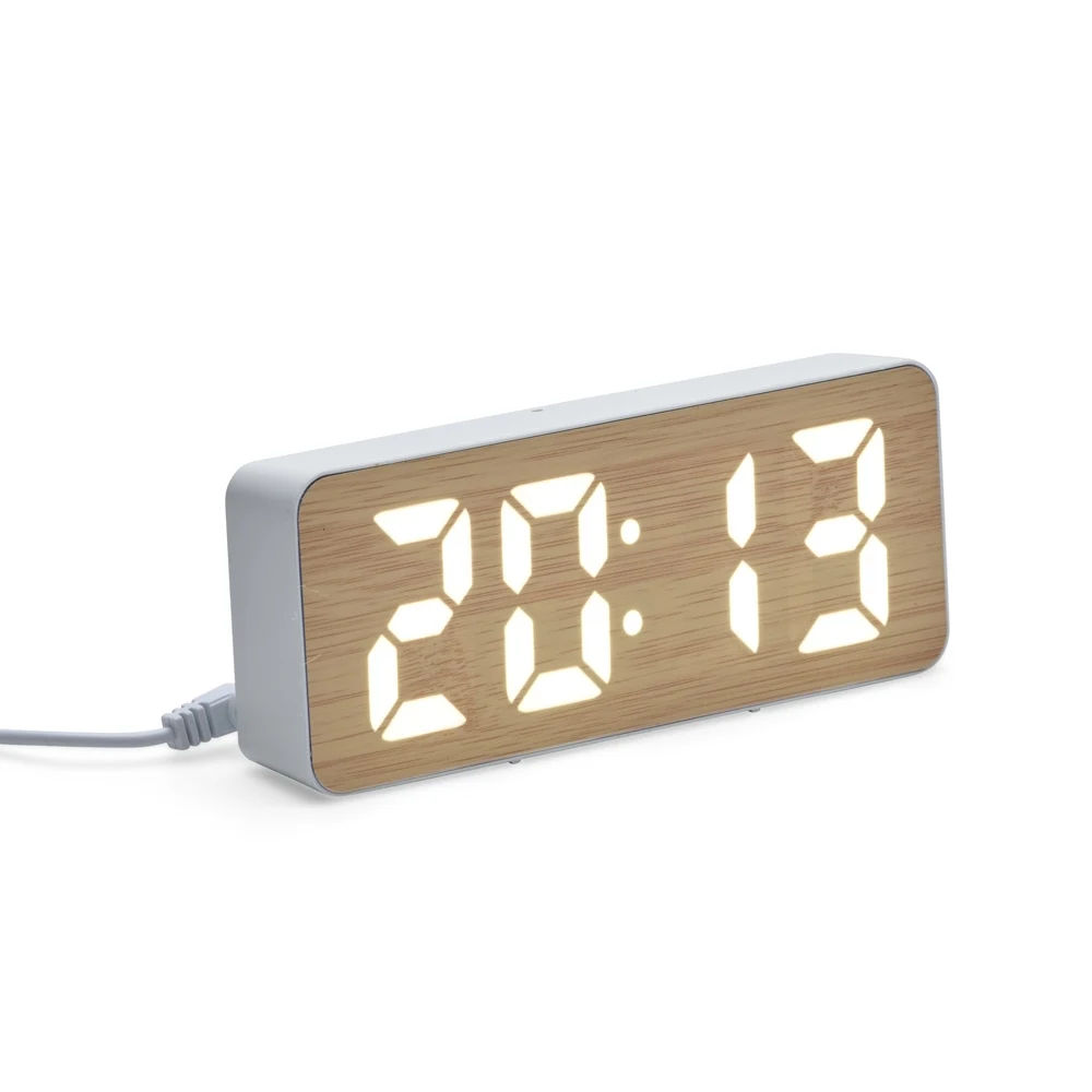 Relógio Despertador LED, cor BRANCO