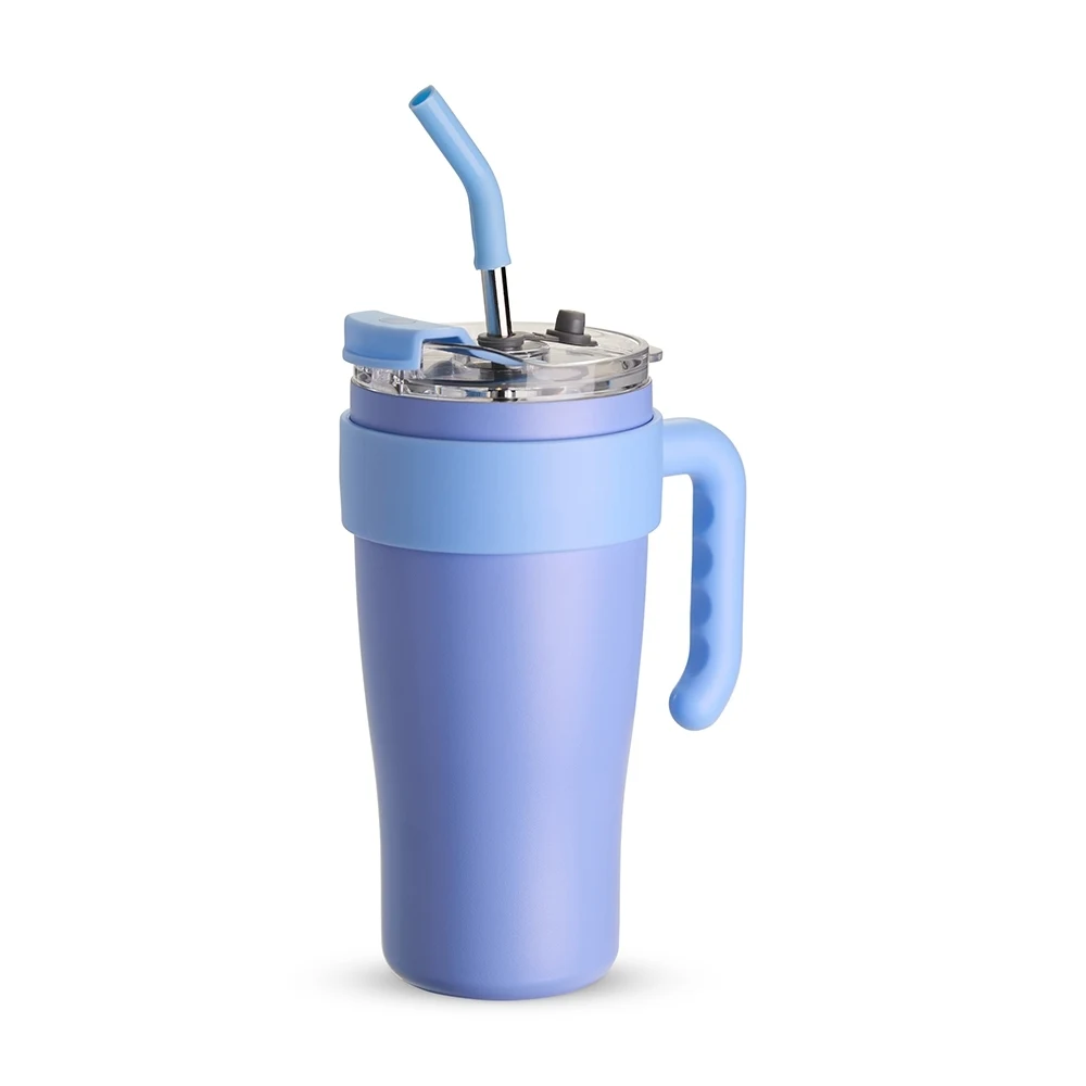 Caneca Térmica Inox 800ml, cor AZUL CLARO
