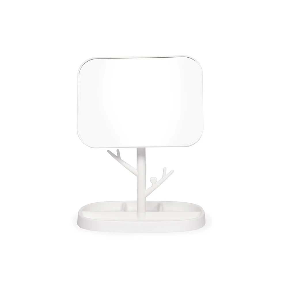 Espelho de Mesa Plástico, cor BRANCO