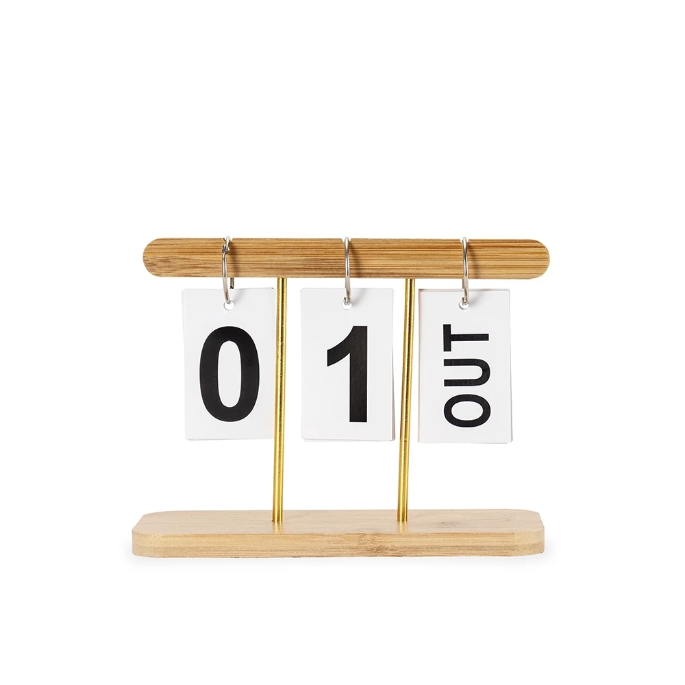 Calendário Permanente Bambu, cor MADEIRA