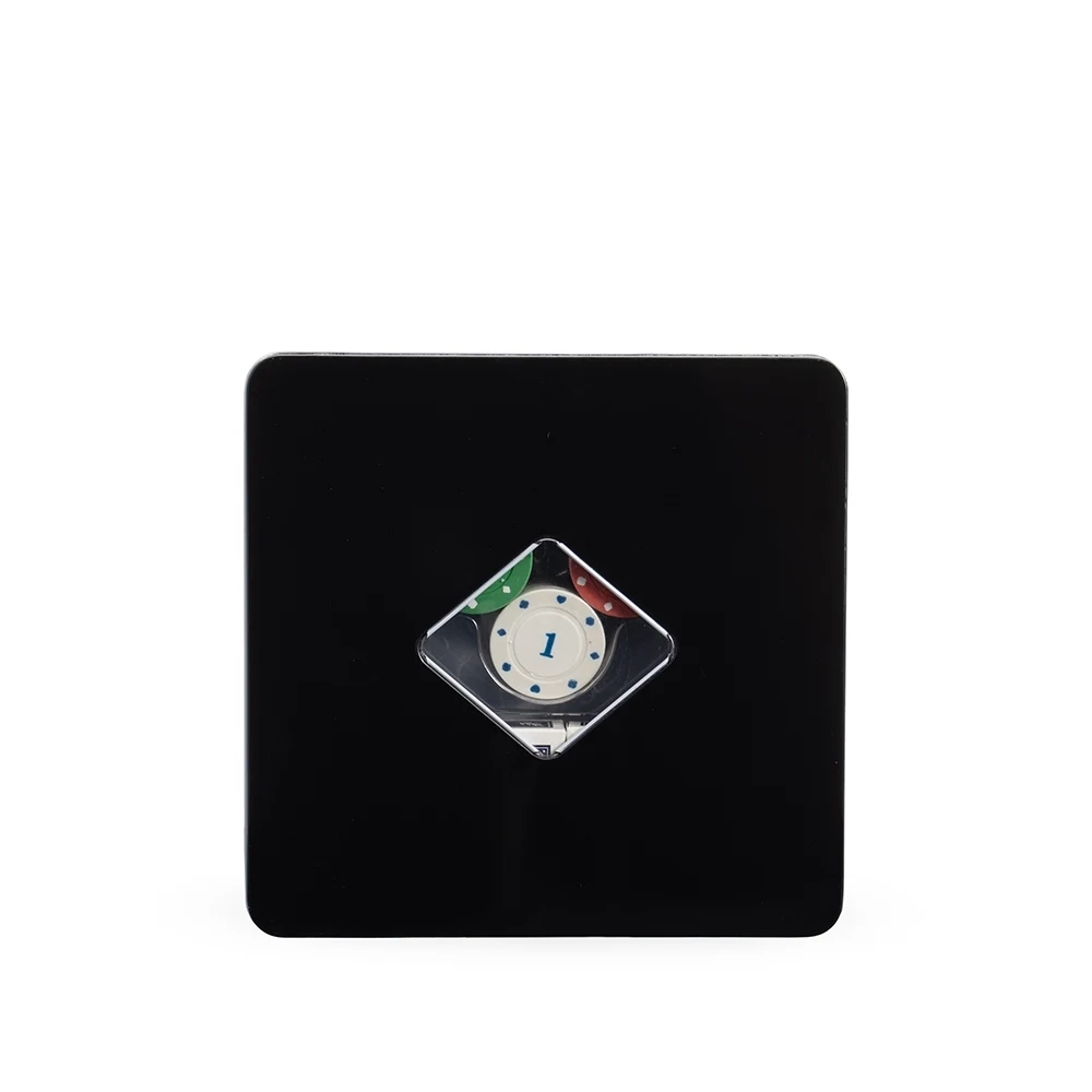 Kit Poker 100 Fichas, cor PRETO