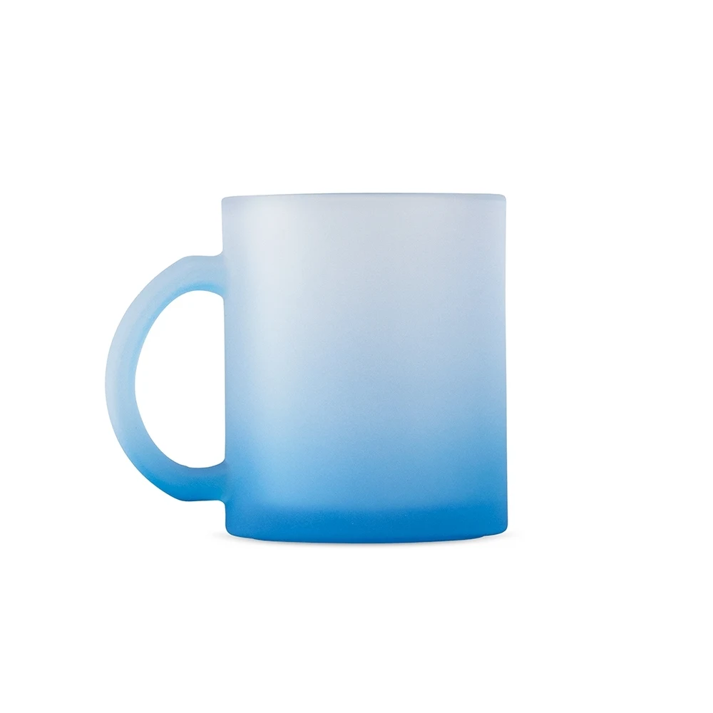 Caneca Vidro 350ml, cor AZUL
