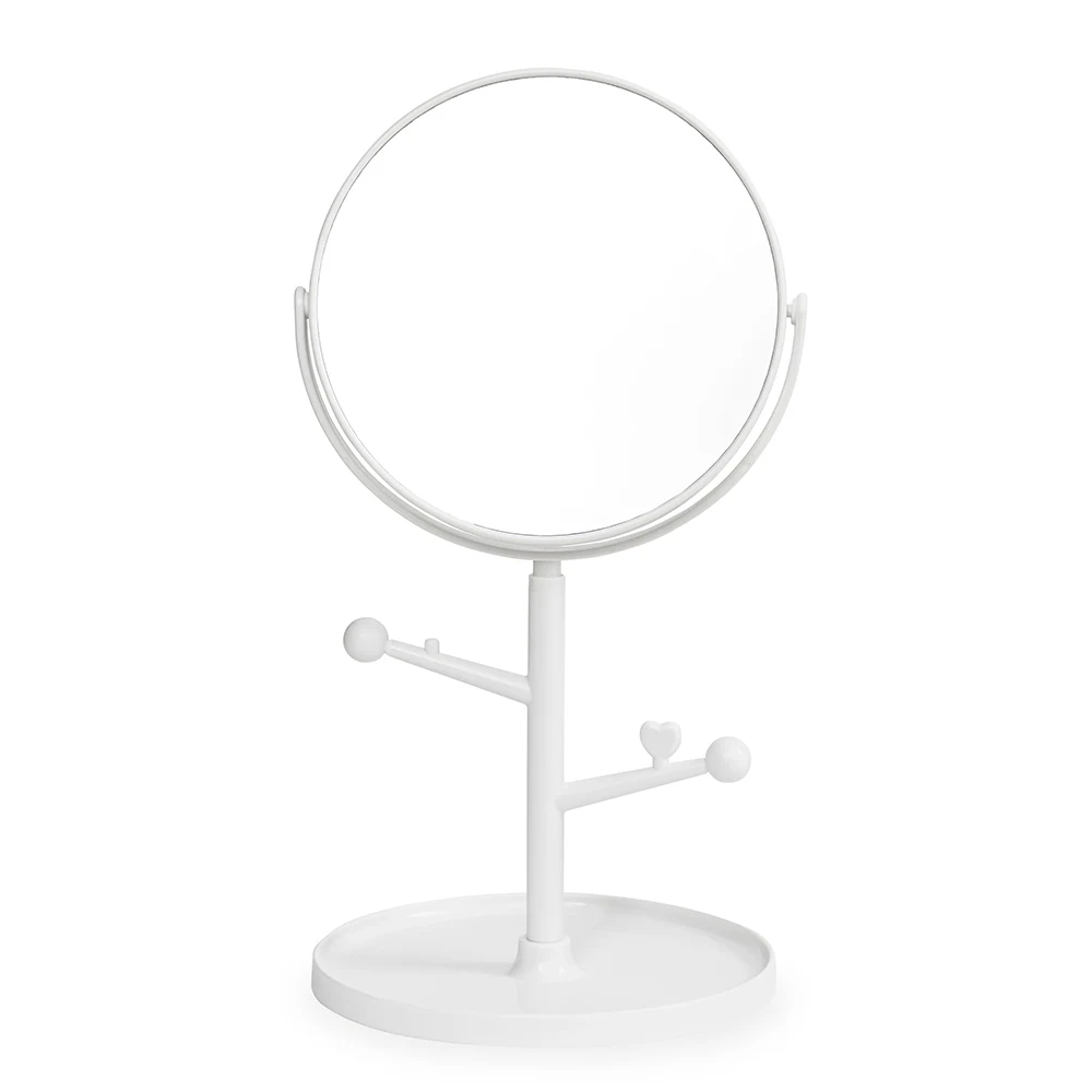 Espelho de Mesa Plástico, cor BRANCO