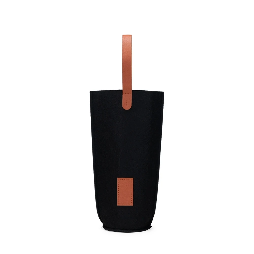 Porta-Vinho Feltro, cor PRETO