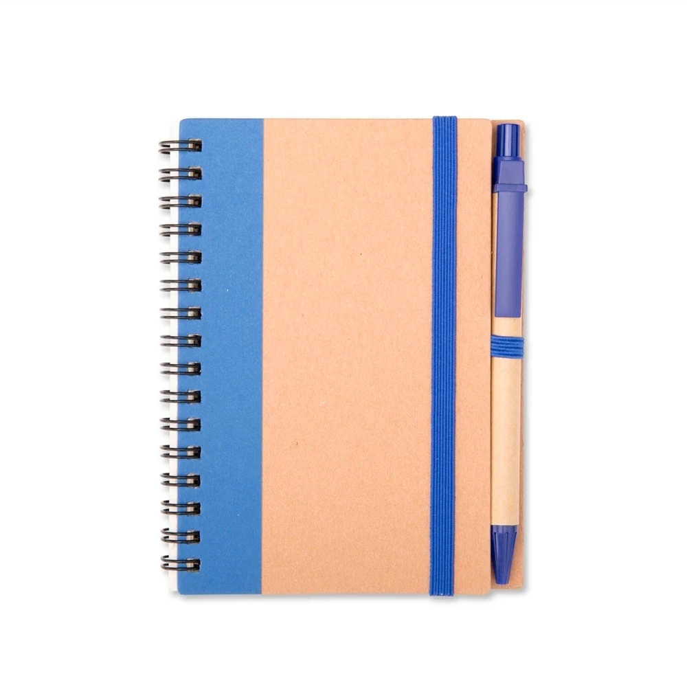 Caderno Ecológico com Caneta, cor AZUL