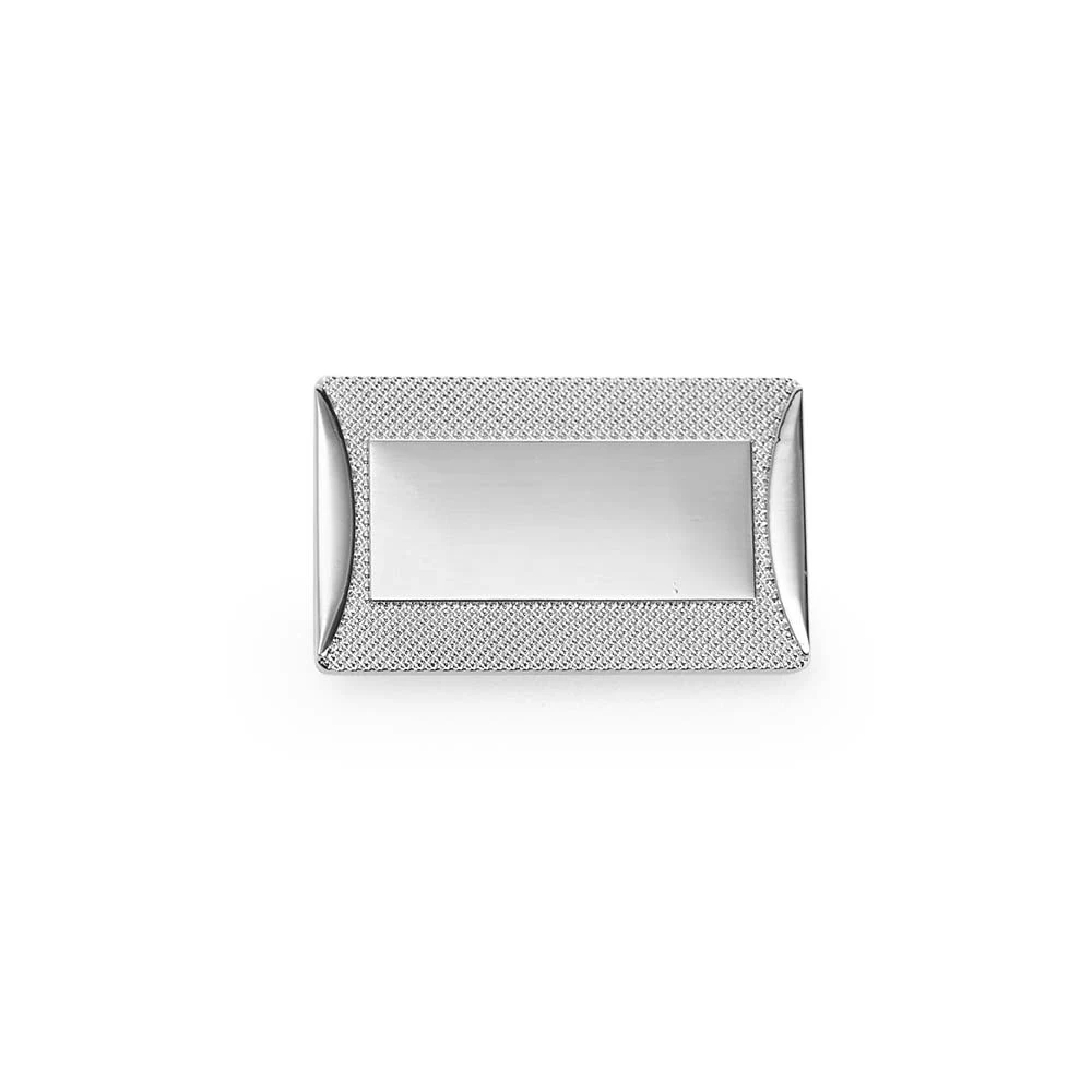 Plaquinha Metálica, cor INOX