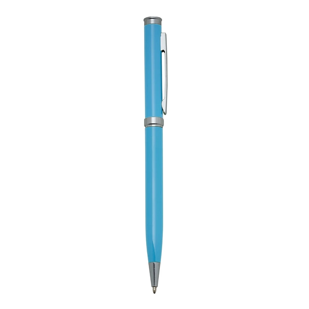 Caneta Metal, cor AZUL CLARO