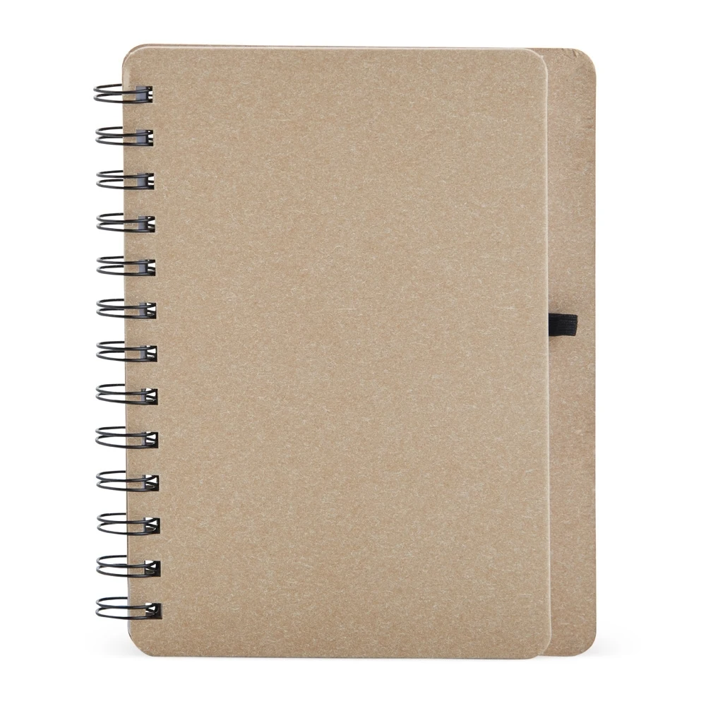Caderno Kraft B6 com Porta Caneta, cor BEGE