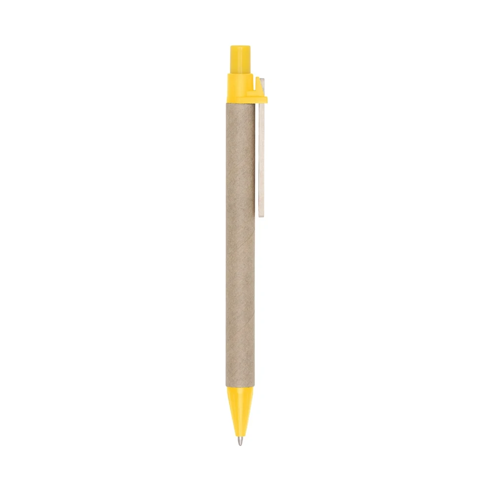 Caneta Ecológica Papelão, cor AMARELO